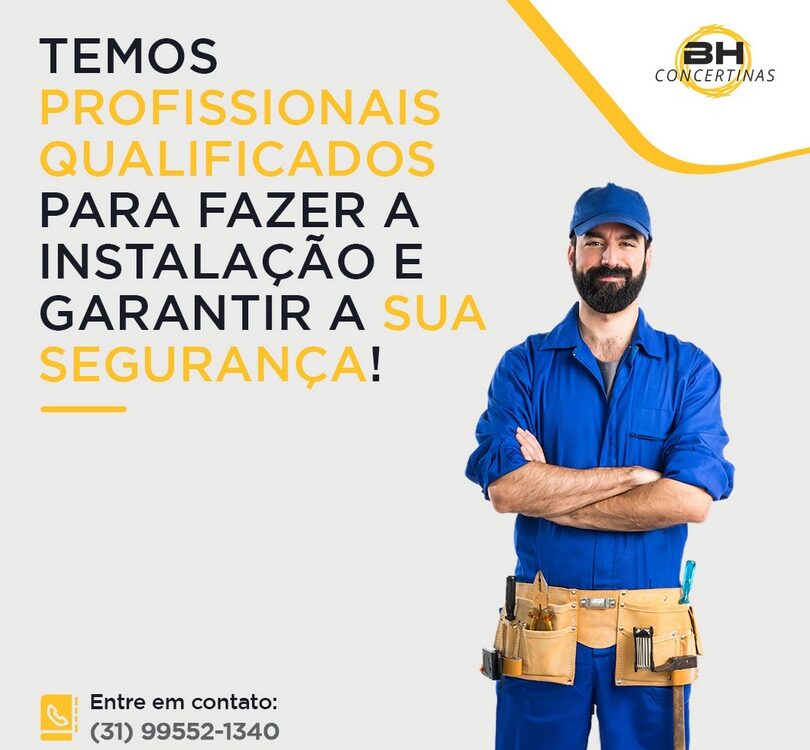 Temos profissionais qualificados para fazer a instalação e garantir a sua segurança!