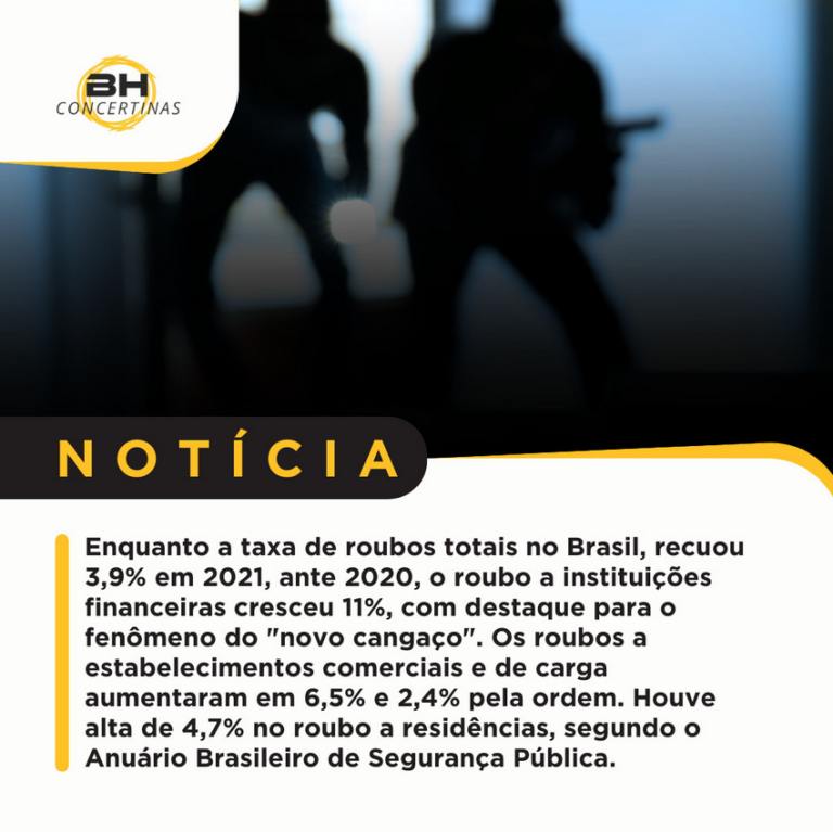Noticia Taxa de roubos totais no Brasil segundo a Anuário Brasileiro de Segurança Pública