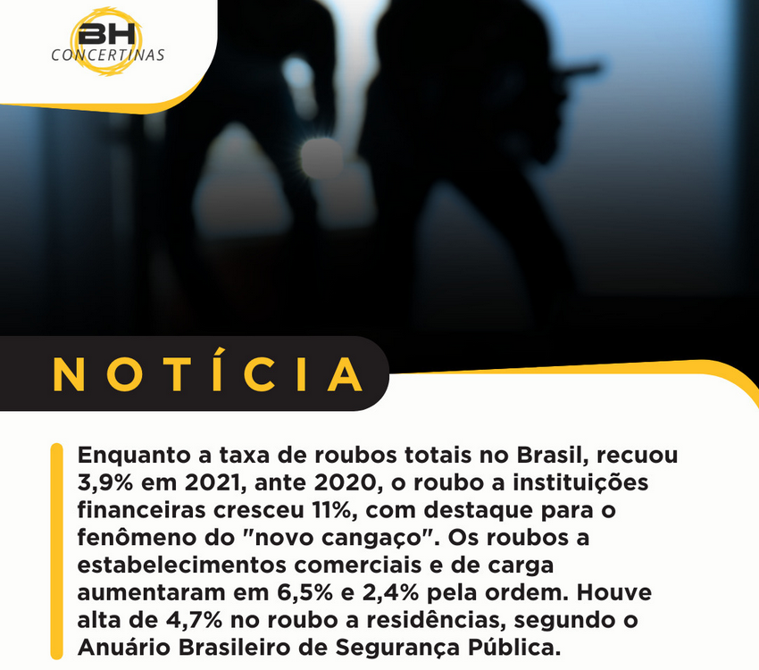 Noticia Taxa de roubos totais no Brasil segundo a Anuário Brasileiro de Segurança Pública