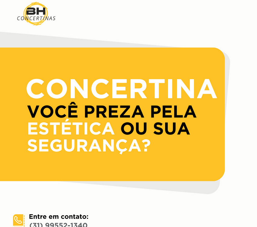 Concertina Voce Preza Pela Estetica ou sua Segurança