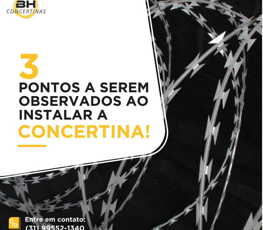 3 Pontos a serem observados ao Instalar a Concertina